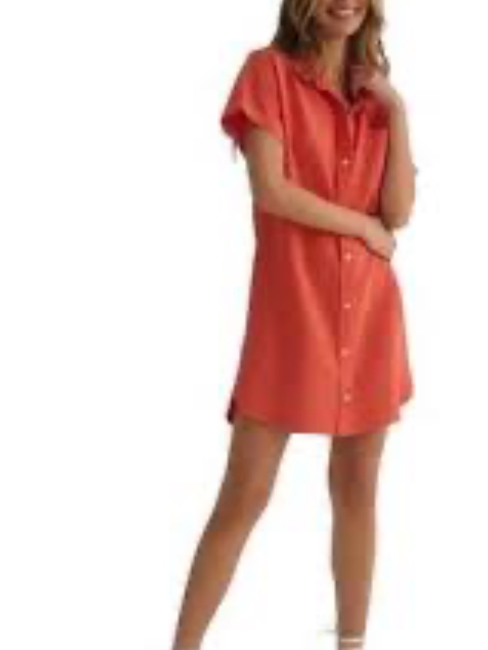 Roll Sleeve Pocket Shirt Dress